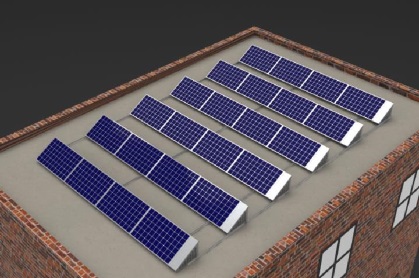 Panneaux solaires installés sur le toit d'un immeuble