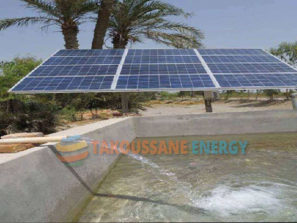 Bassin de stockage d'eau dans un systeme de pompe solaire