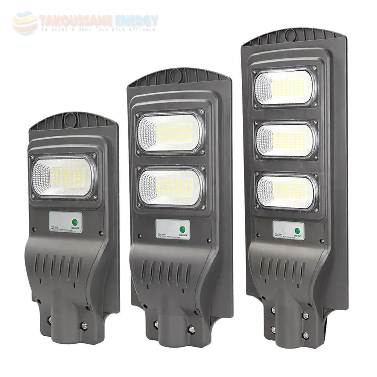LAMPADAIRE SOLAIRE TOUT-EN-UN LED AVEC DETECTEUR DE MOUVEMENT ET TELECOMMANDE
