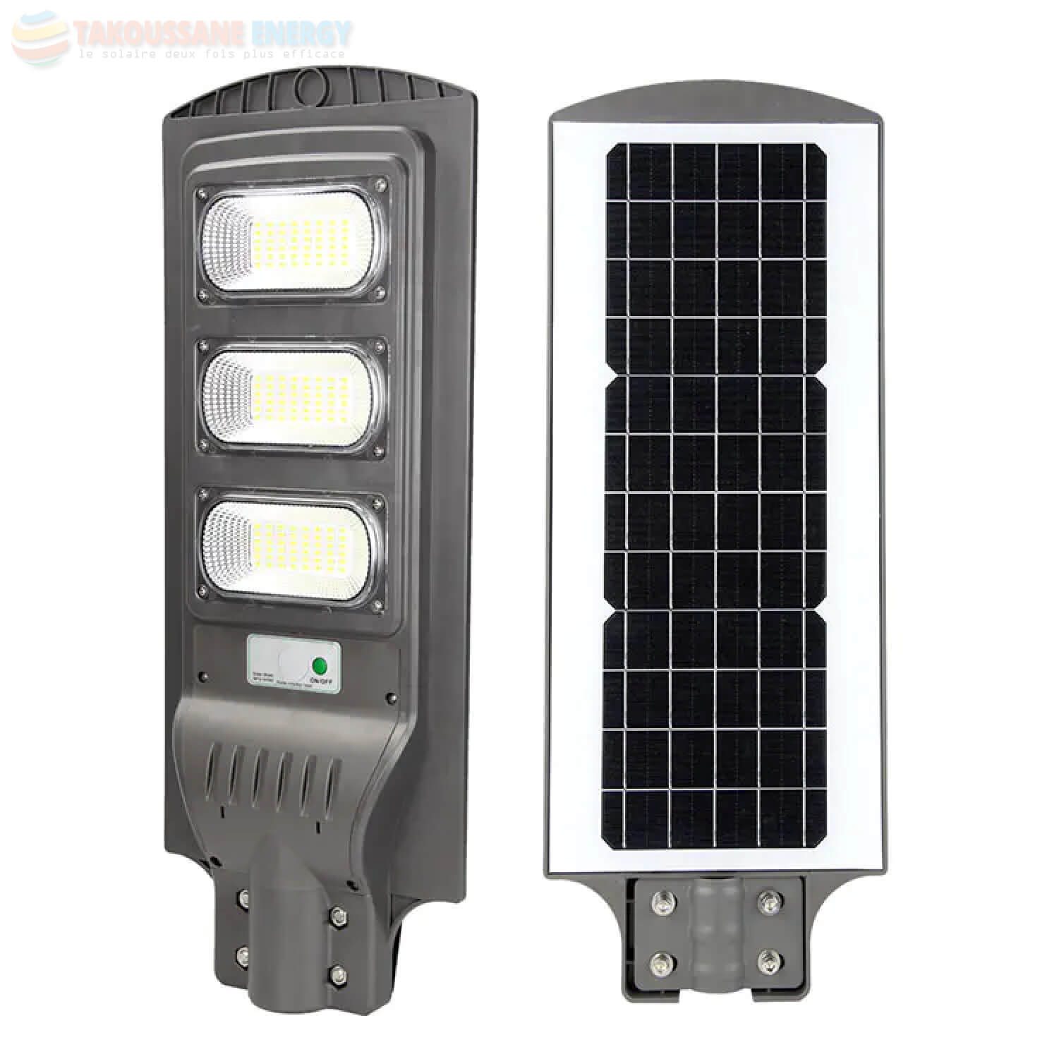 LAMPADAIRE SOLAIRE TOUT-EN-UN LED AVEC DETECTEUR DE MOUVEMENT ET TELECOMMANDE