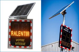Radar de vitesse fonctionnant à l'énergie solaire
